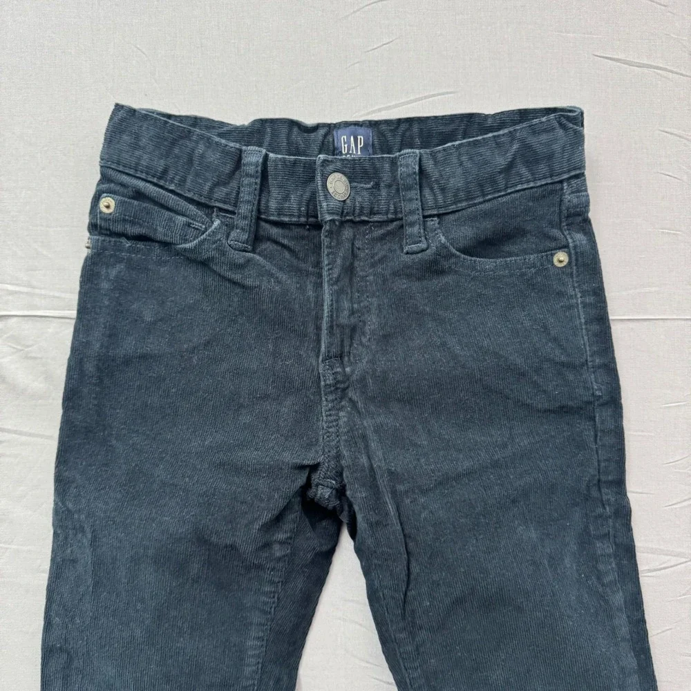 Gap‎ Kids Boys Size 7 Navy Blue Corduroy Slim Fit Adjustable Waist Pants